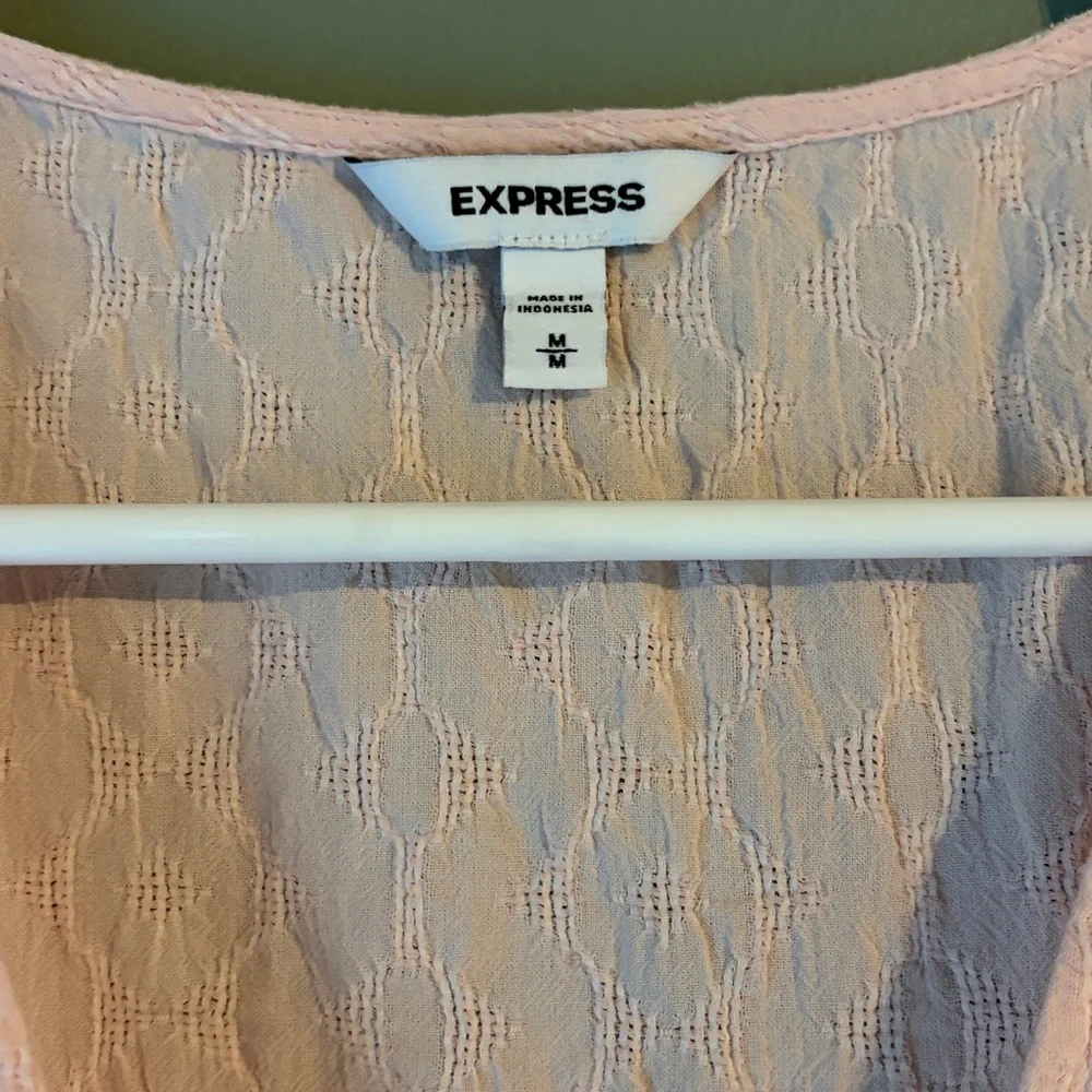 Express Light Pink Ruffle Top - Picture 2 of 4